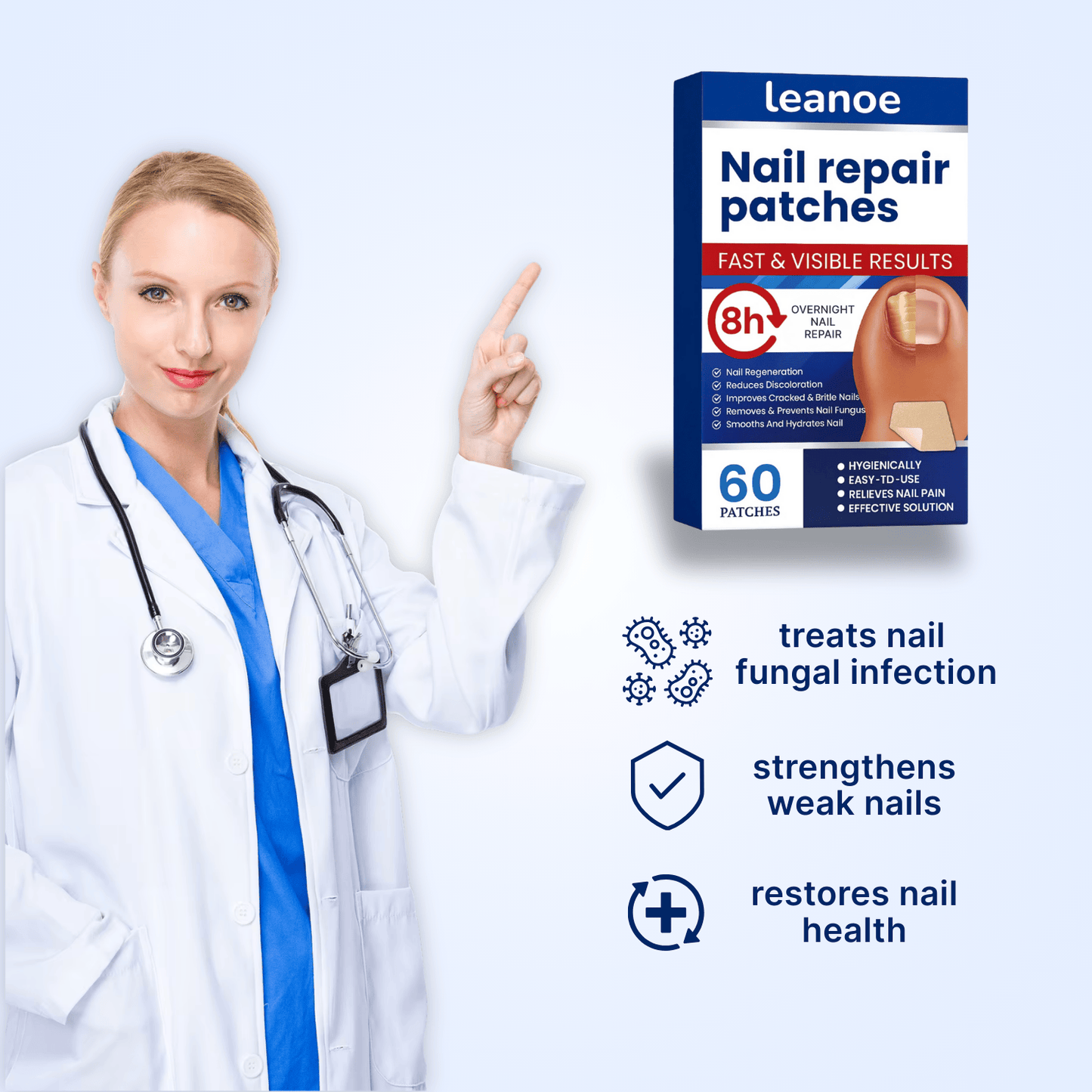 Antifungal nail patches